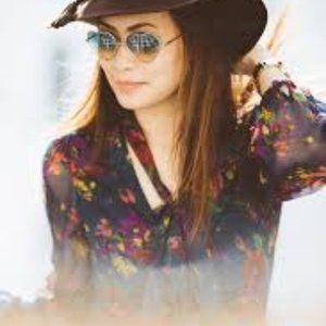 ASOS Floral Printed Chiffon V Neck Lightweight Flowy Neck Tie Long Sleeve Romper